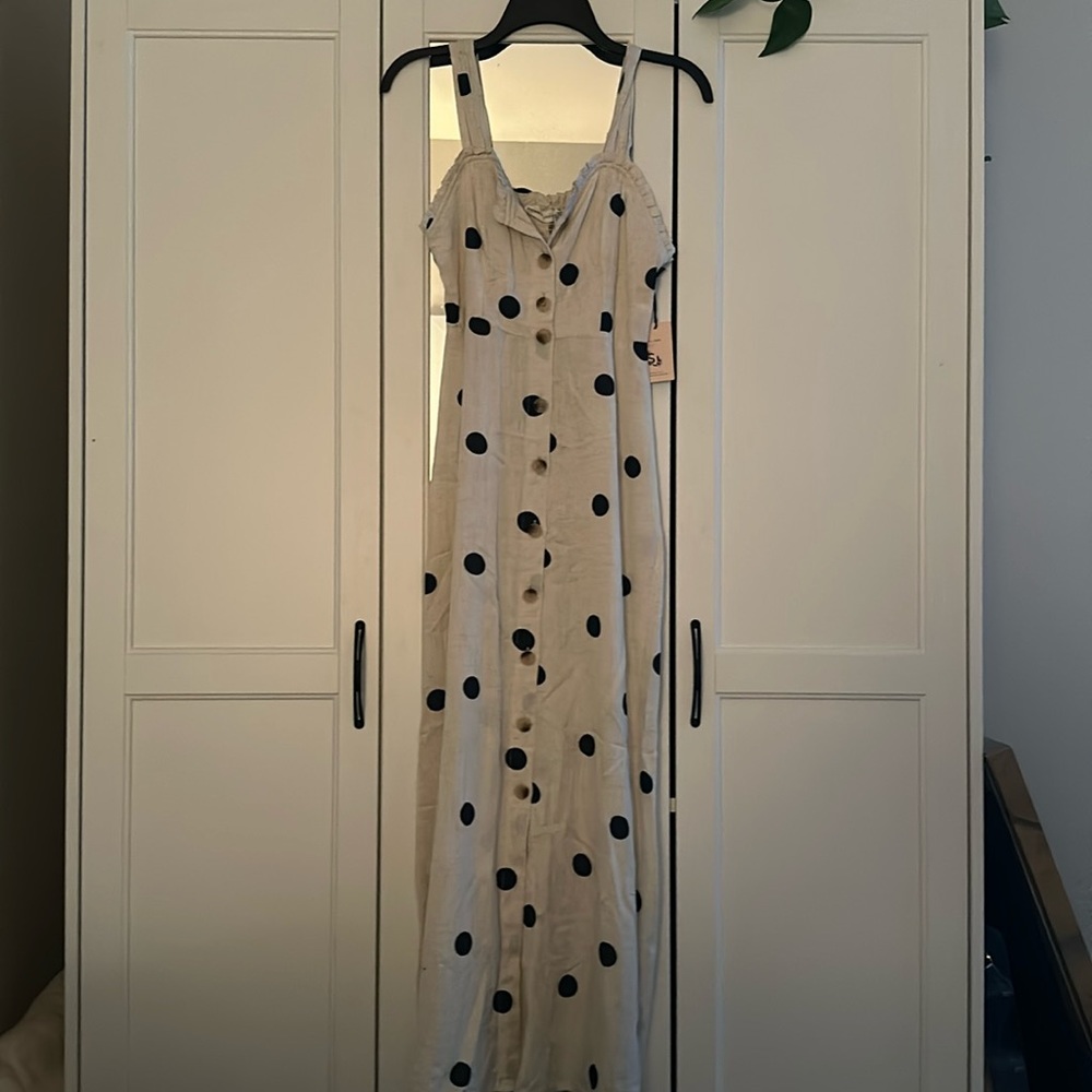 Polka dot maxi dress